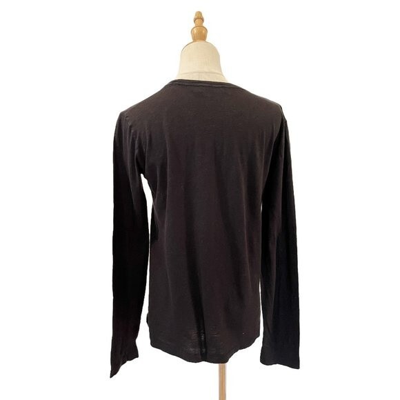 Vince Black Long Sleeved T-Shirt XS Classic Everyday Essential Basic - Picture 3 of 6
